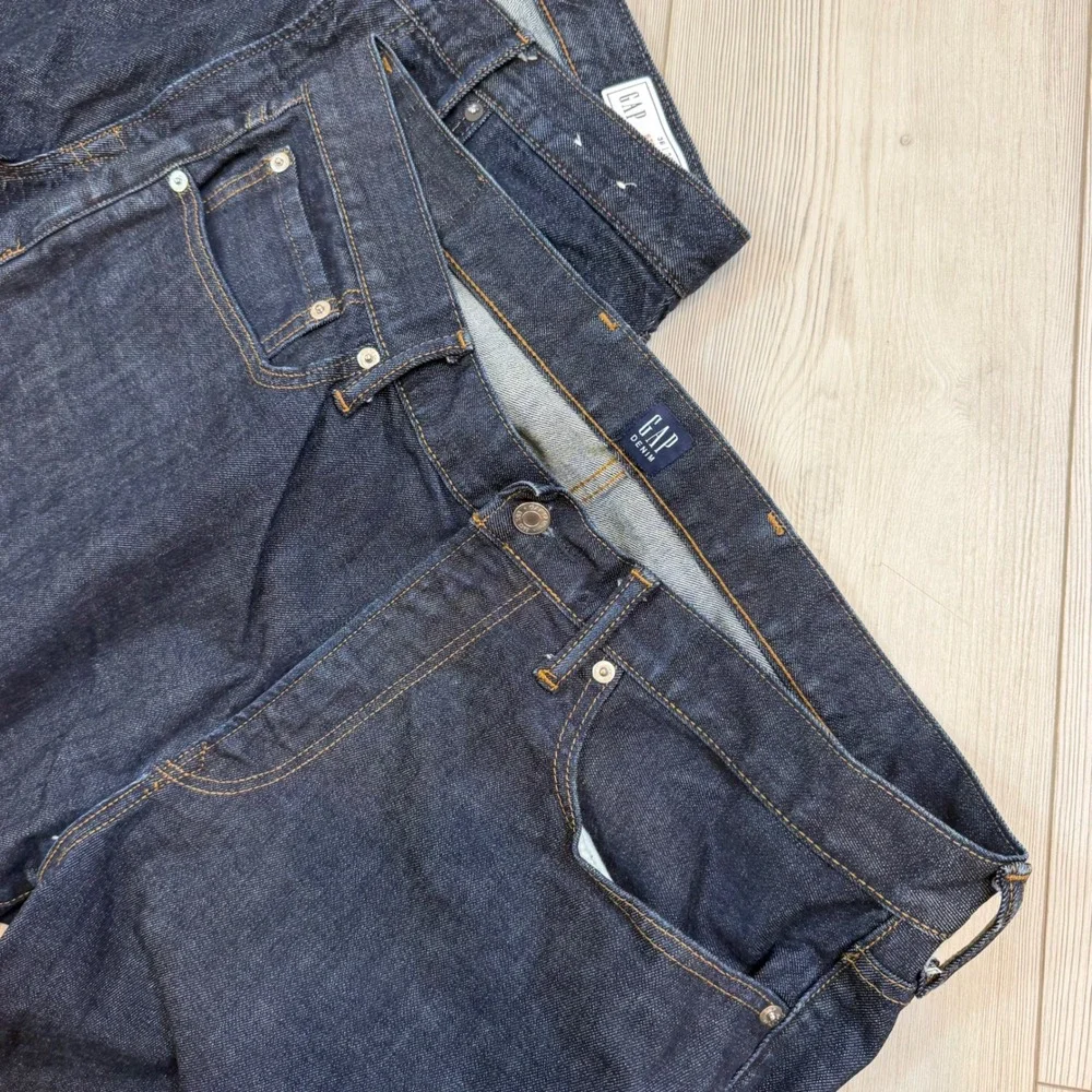 Lot of 2 Gap Mens Jeans 36x32 Straight GapFlex & Athletic Taper Resin Rinse Dark